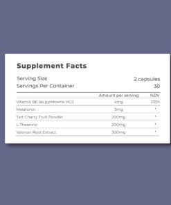 Products Nutrition Facts Lipovon Sleep Formula